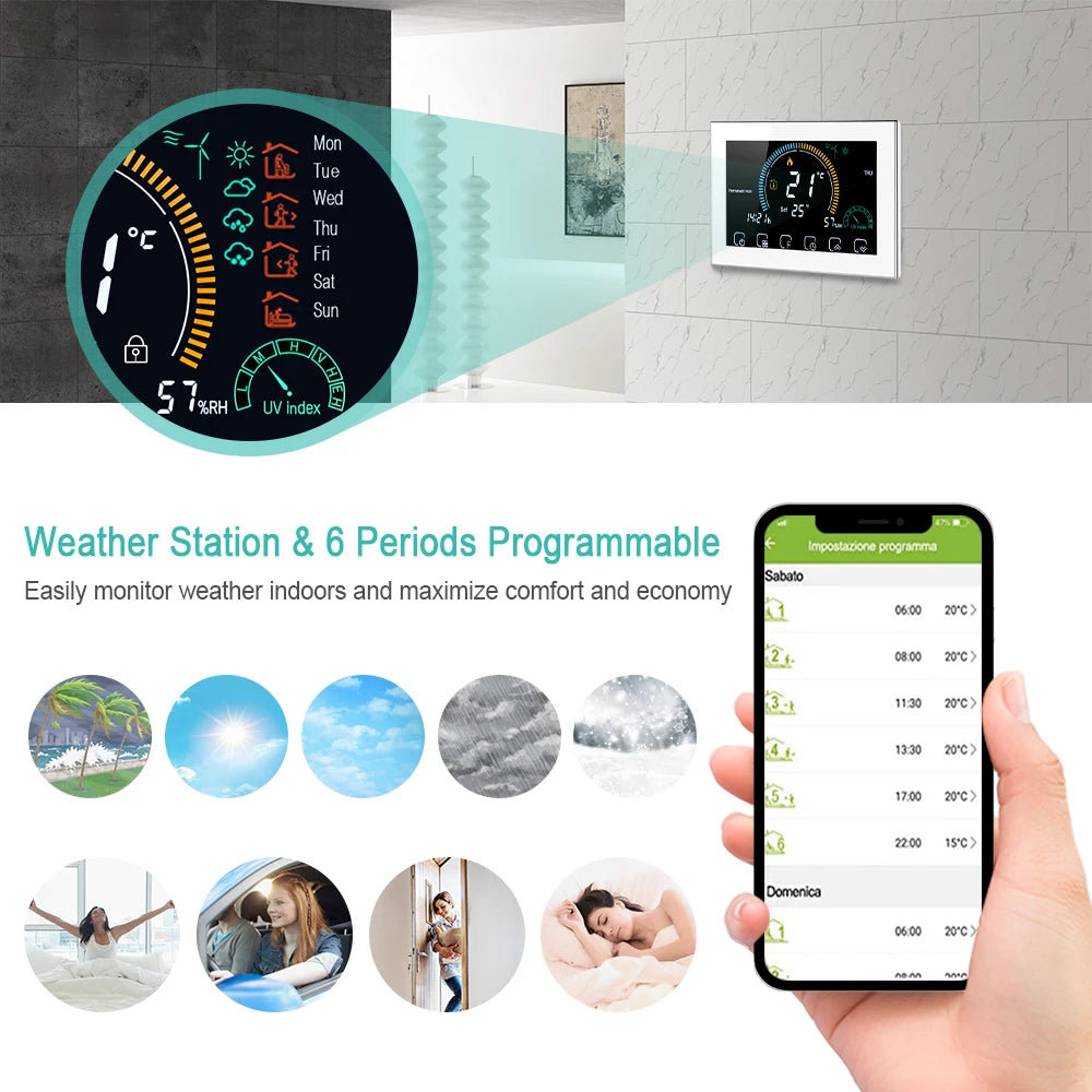 Smart Wi-Fi Thermostat - Programmable Digital Temperature Controller - 21