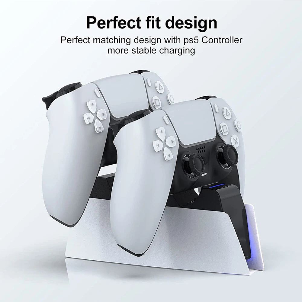 Dual Fast Charging Station for PS5 Wireless DualSense Controllers - 3