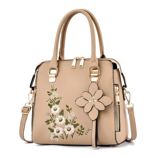 Luxury Embroidered Tassel Tote