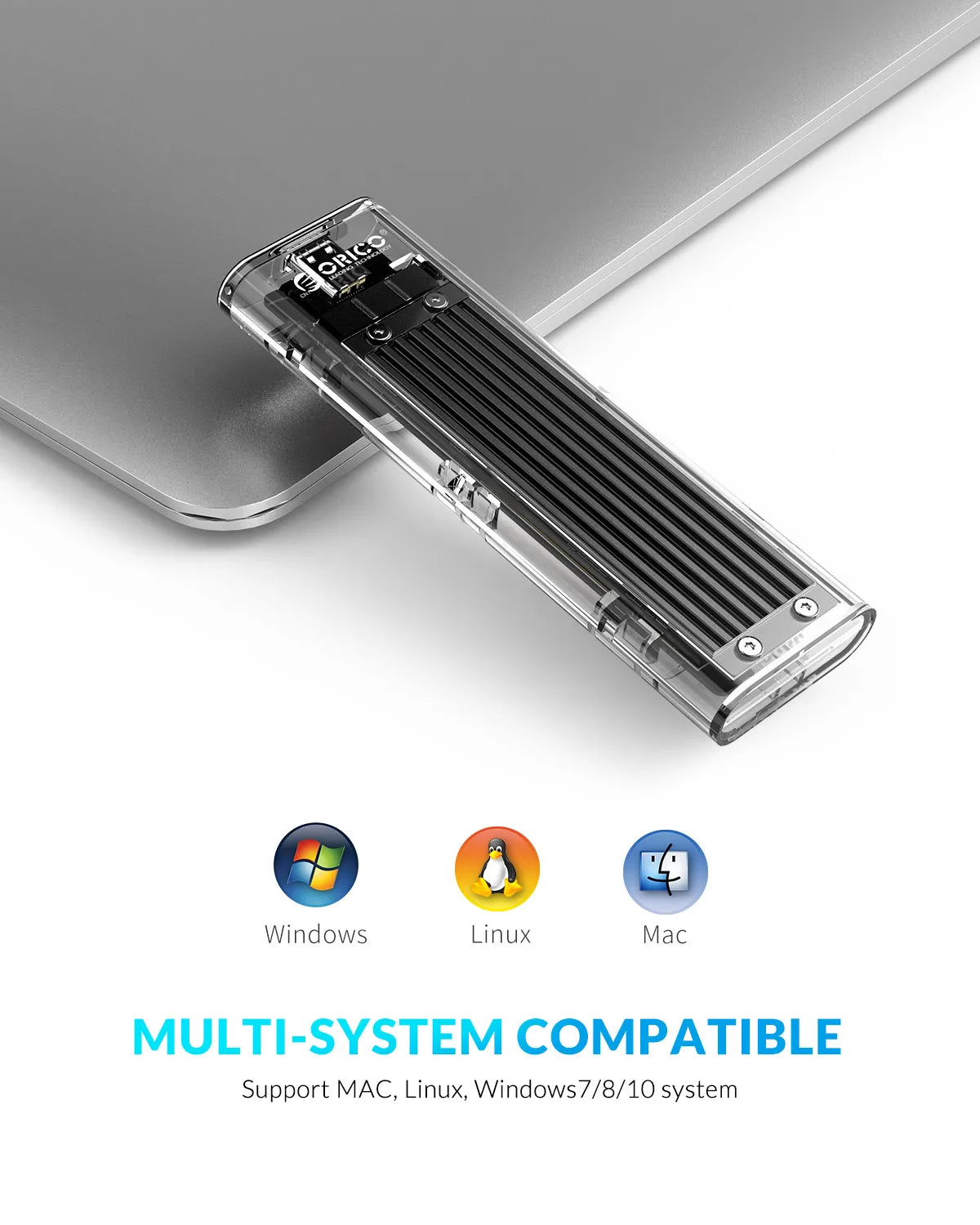 ORICO M.2 NVMe SSD Enclosure USB 3.1 Type-C External Hard Drive Case
