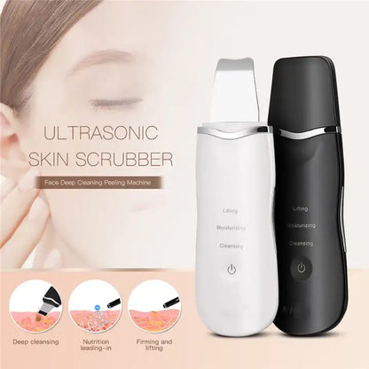 3-in-1 Ultrasonic Skin Scrubber & Facial Deep Cleansing Spatula Tool