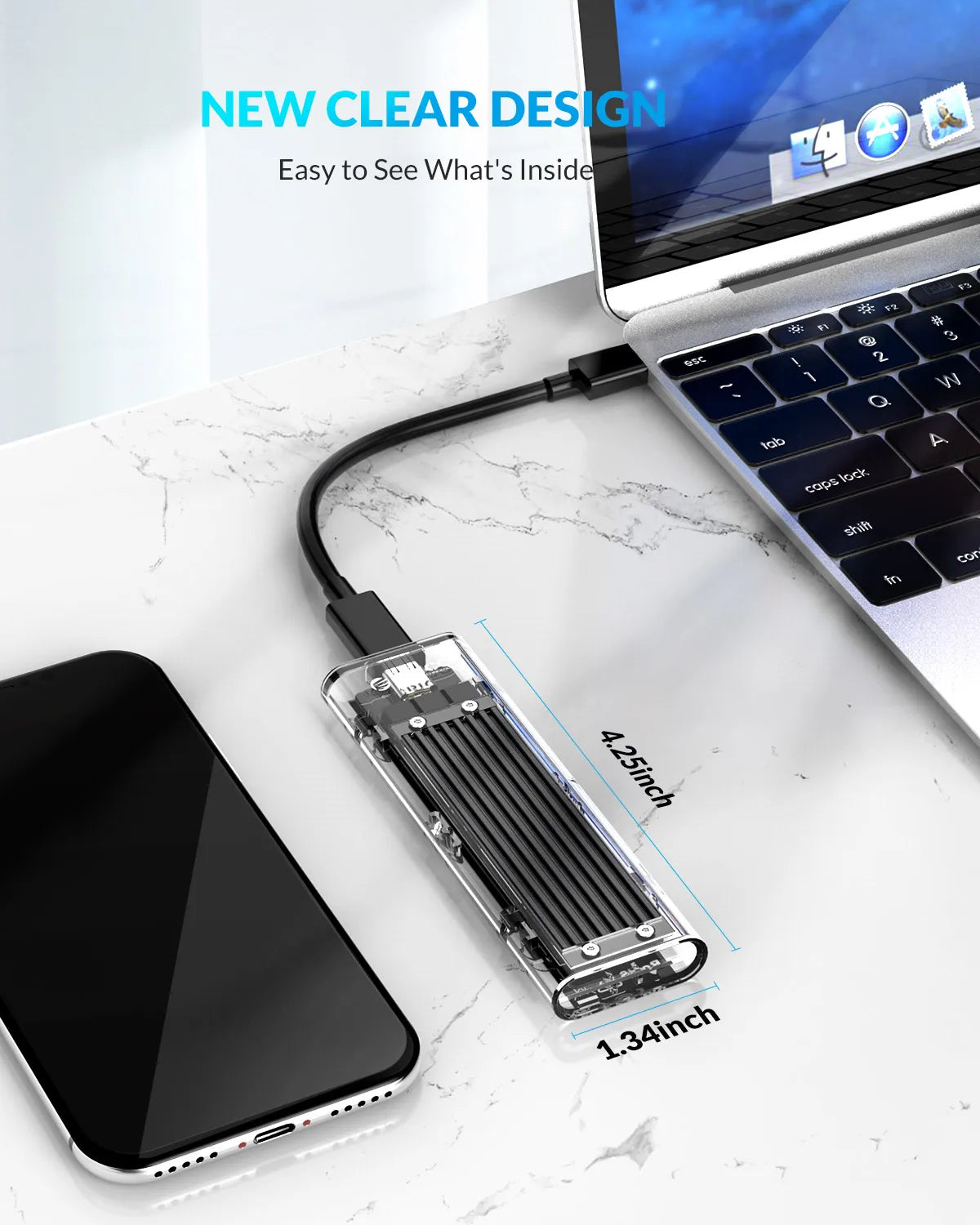 ORICO M.2 NVMe SSD Enclosure USB 3.1 Type-C External Hard Drive Case