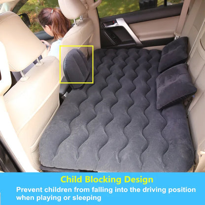 Universal Inflatable Car Air Mattress - Travel Bed & Portable Camping Mat with Pillows