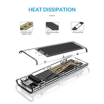 ORICO M.2 NVMe SSD Enclosure USB 3.1 Type-C External Hard Drive Case