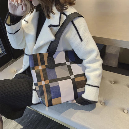 Luxury Fashion Plaid Tote