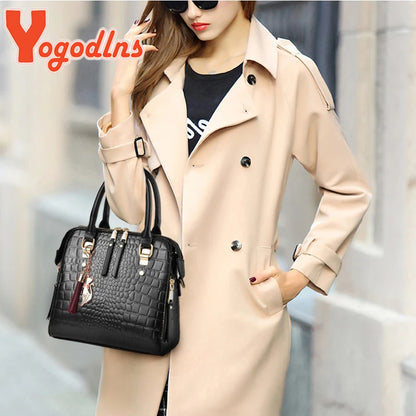 Luxury Crocodile Pattern Tote