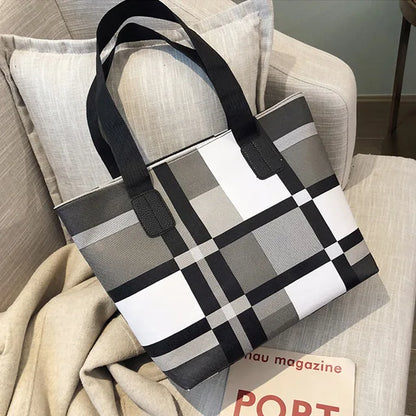 Luxury Fashion Plaid Tote