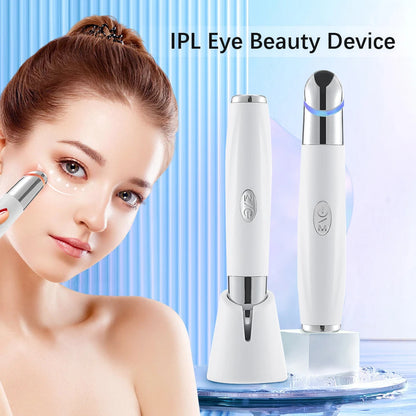 3-in-1 LED Photon Eye & Face Beauty Wand - Anti-Aging Massager for Dark Circles