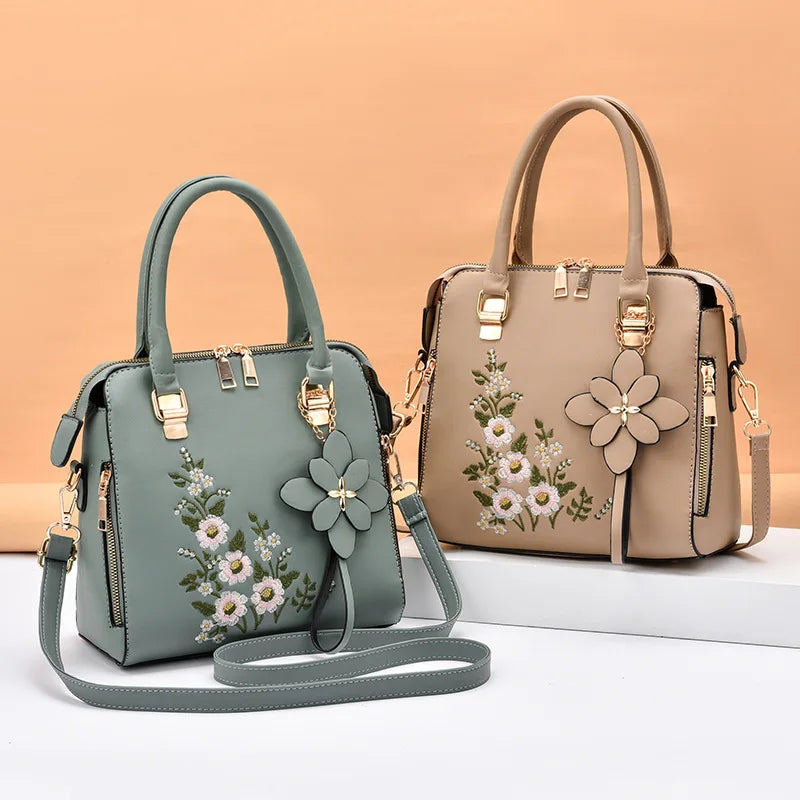 Luxury Embroidered Tassel Tote