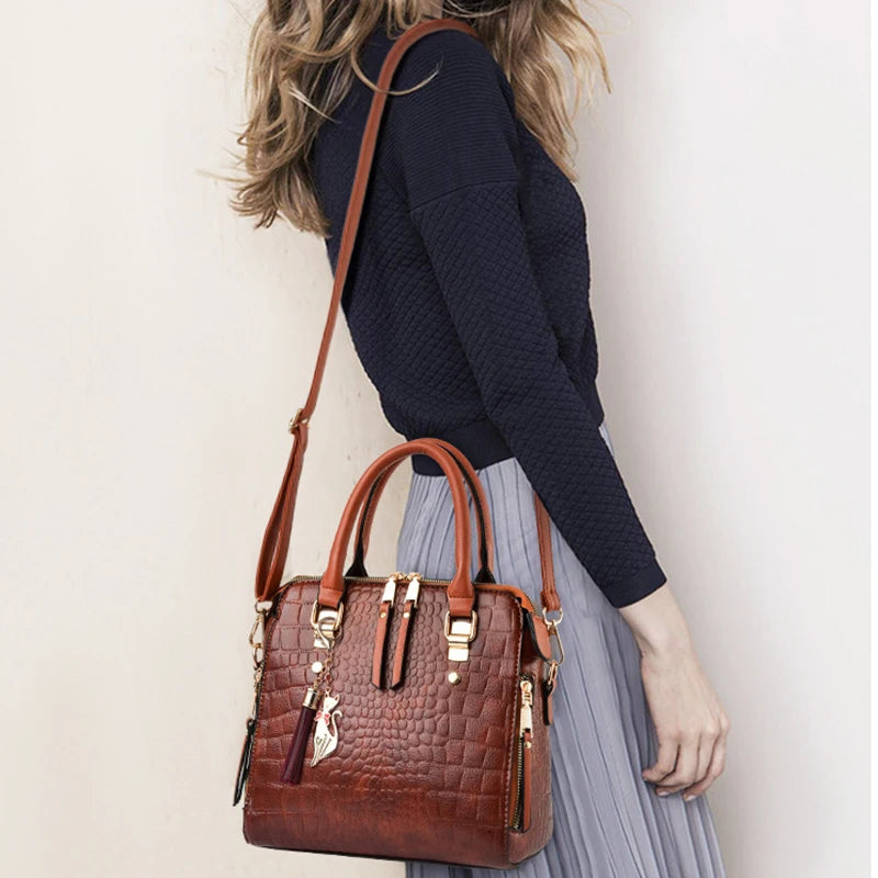 Luxury Crocodile Pattern Tote