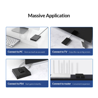 ORICO 2.5" USB-C Hard Drive Enclosure SATA to USB 3.1 SSD/HDD Adapter Case