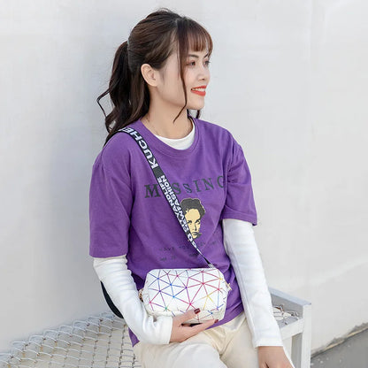 Luxury Laser Geometric Square Bag