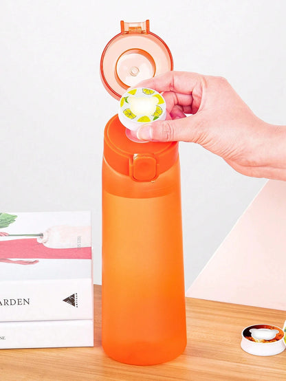 800ml Fruit Scented Water Bottle with Flavor Pod & Straw - Leak Proof
