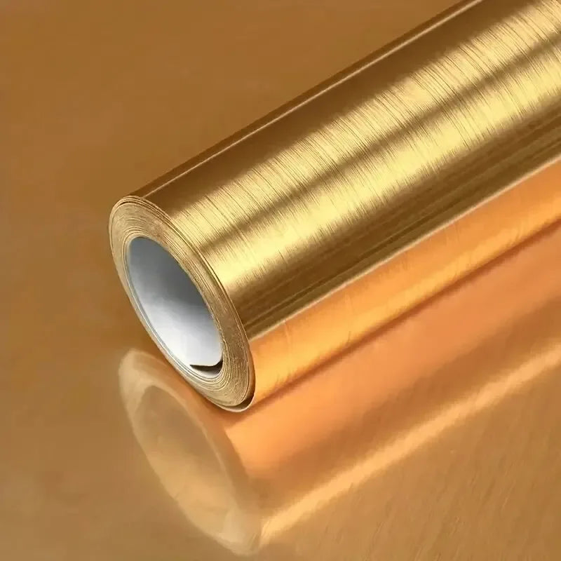 Self-Adhesive Gold Brushed Peel & Stick Wallpaper - 9