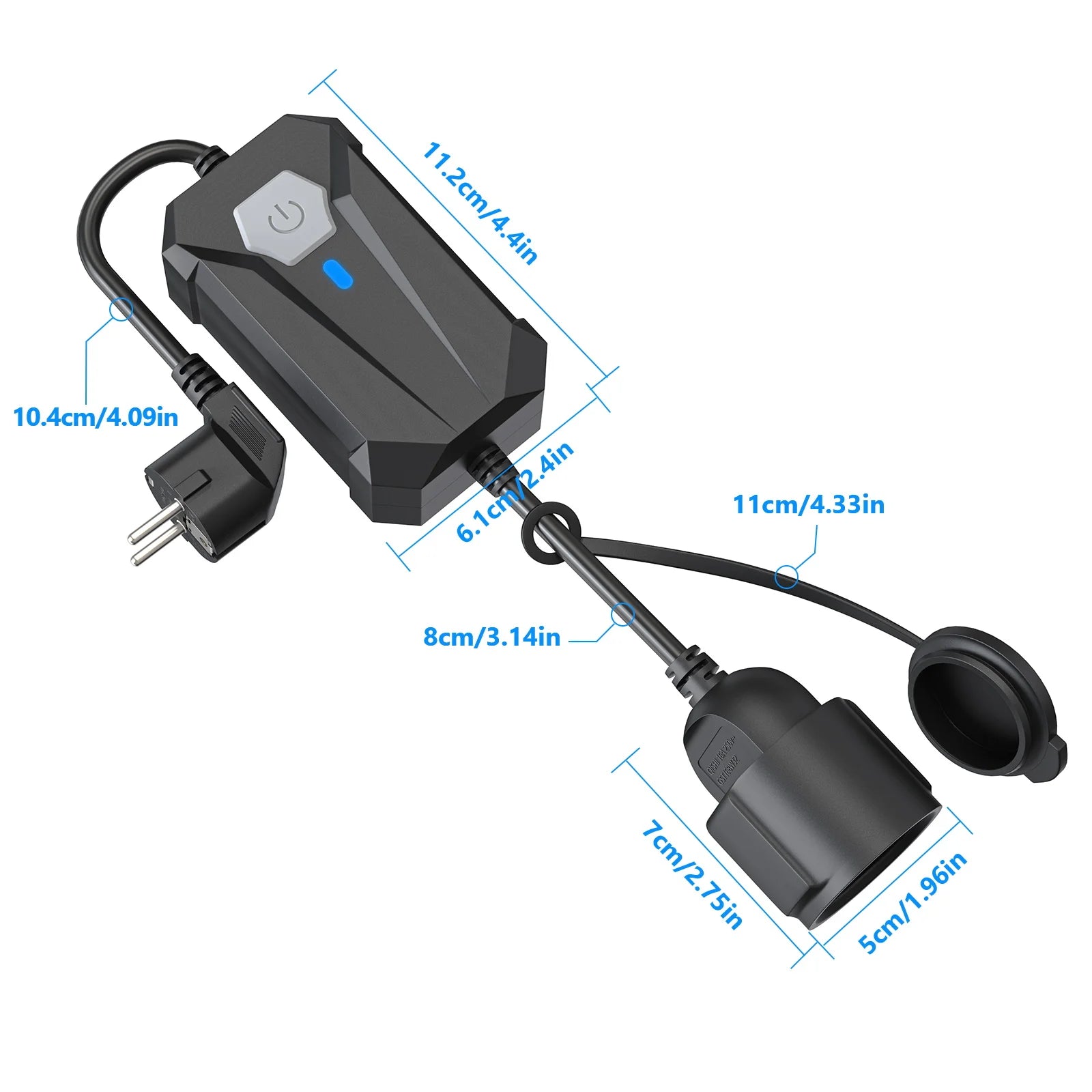 Smart WiFi Outdoor Dimmer Plug with Remote for String Lights - 2
