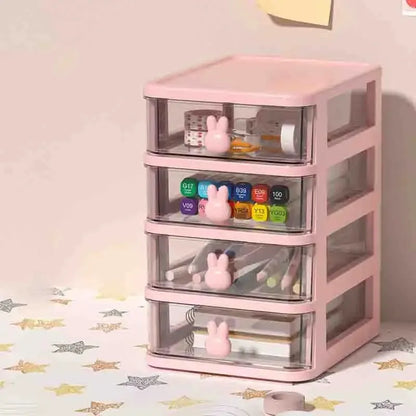 2-5 Tier Clear Desktop Drawer Organizer for Desk & Vanity