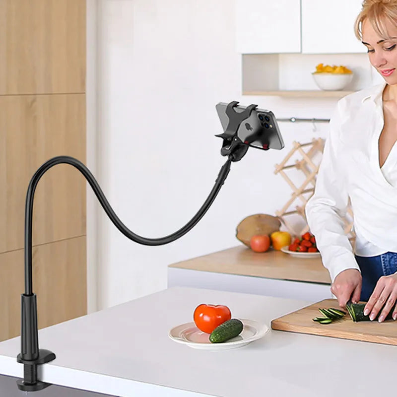 Flexible 360° Long Arm Lazy Phone Holder Mount for Bed & Desk - 1