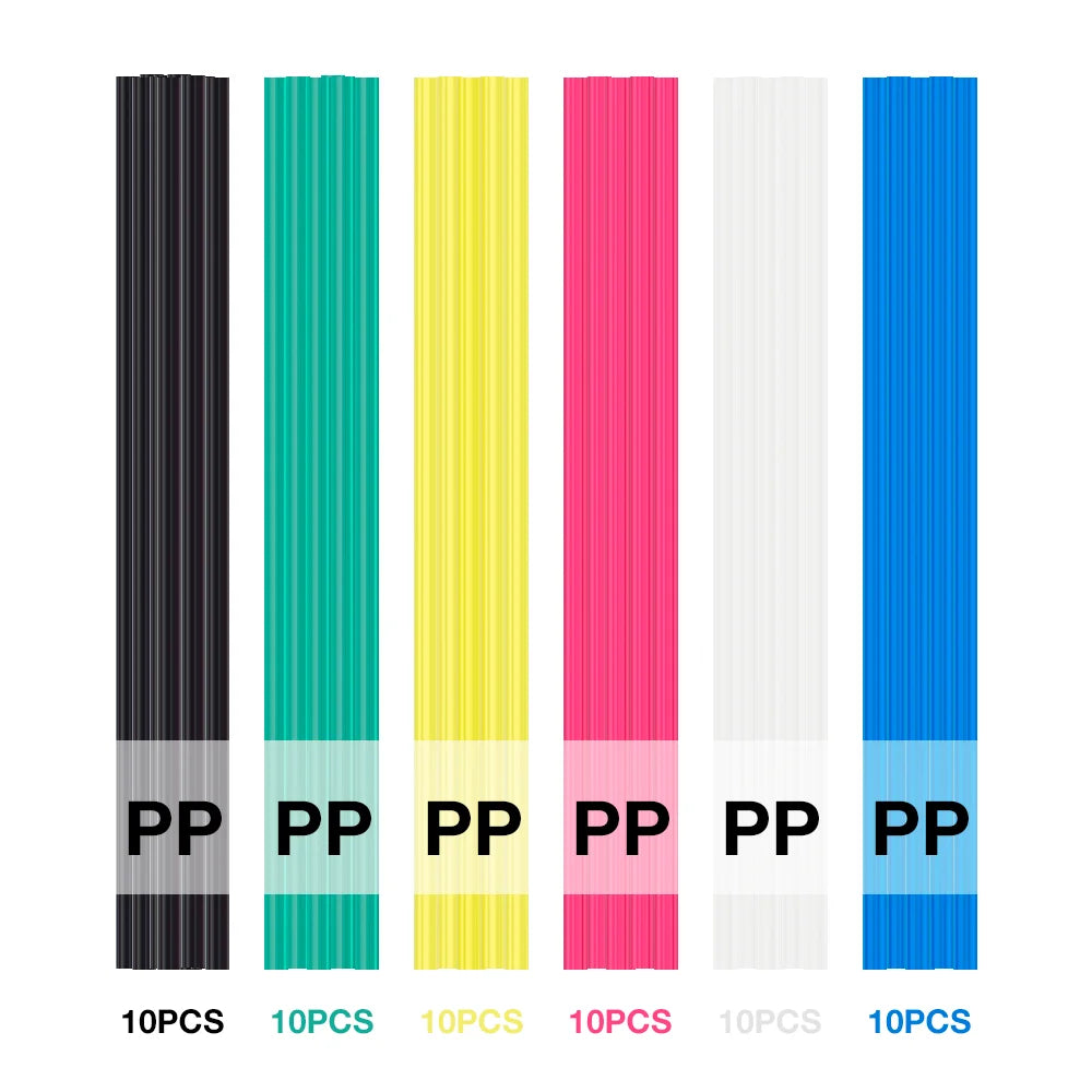 PP Plastic Welding Rods - 20cm Colorful Welding Sticks for Car Bumper Repair - 7