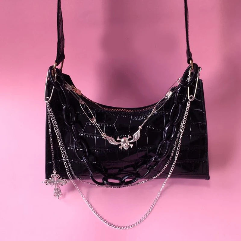 Luxury Gothic Punk Underarm Bag
