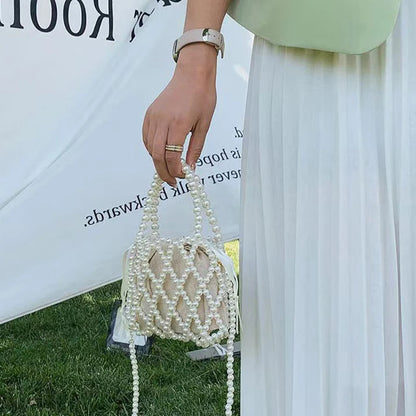 Luxury Retro Beaded Bucket Bag