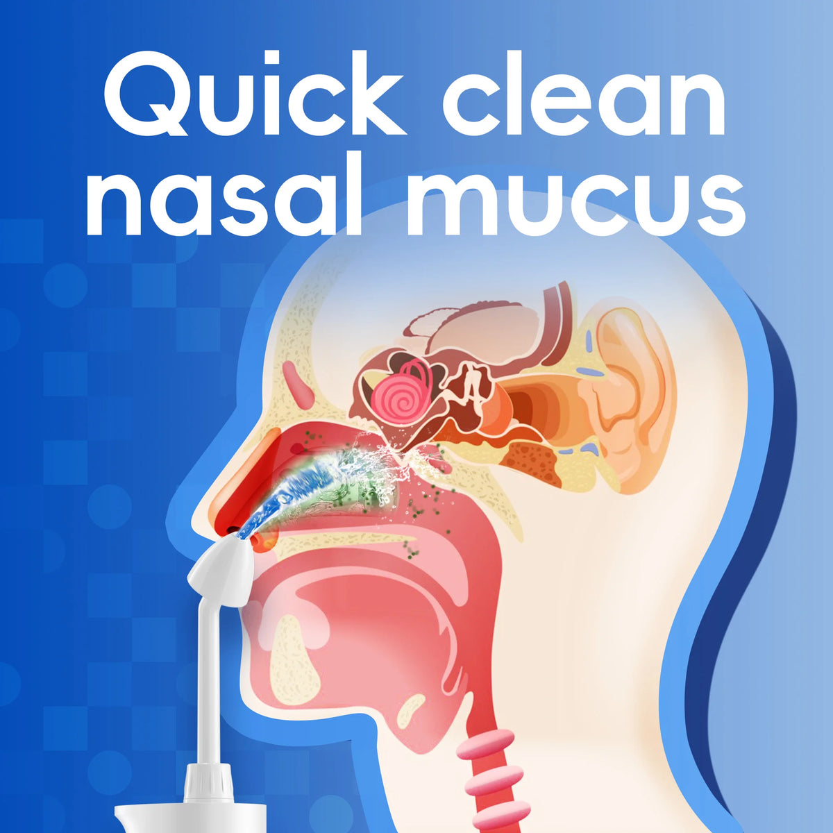 Electric Cordless Nasal Irrigator & Sinus Rinse System with Adjustable Pressure