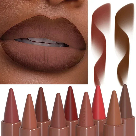 Velvet Matte Lip Liner Pencil - Waterproof Long-Lasting Lip Contouring Crayon