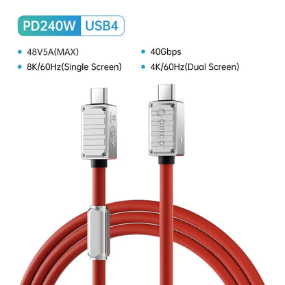 ORICO 240W USB4 Cable - 40Gbps Data, 8K Video & Fast PD Charging