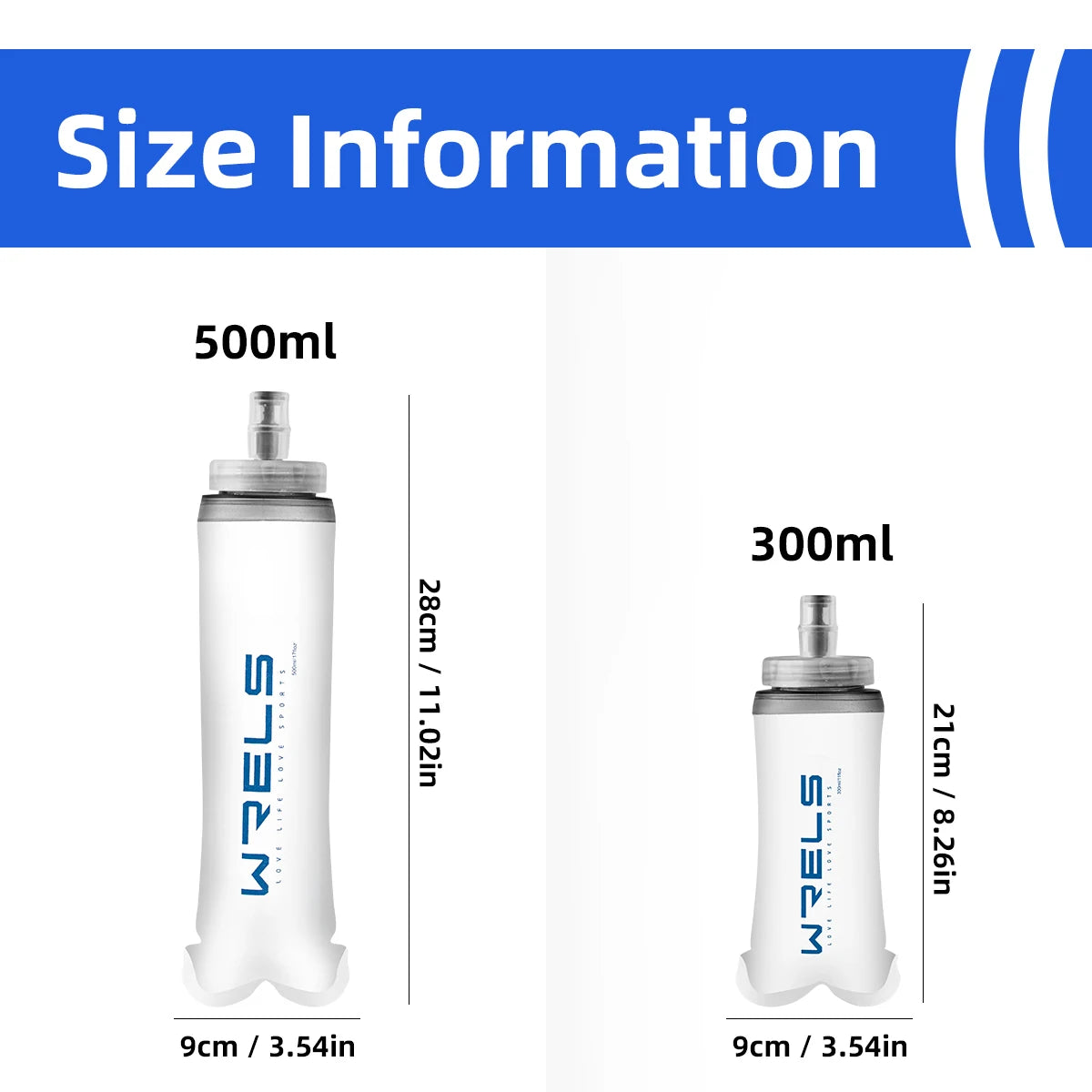 Collapsible Soft Sports Water Bottle - Portable Running & Hiking Flask - 2