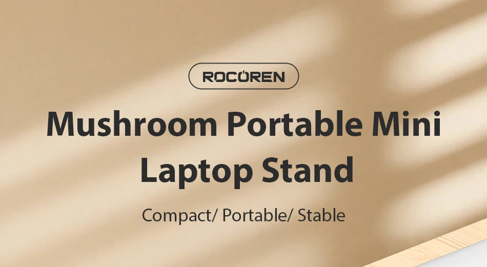 Magnetic Mini Laptop Cooling Stand - Aluminum Portable Notebook Holder - 7