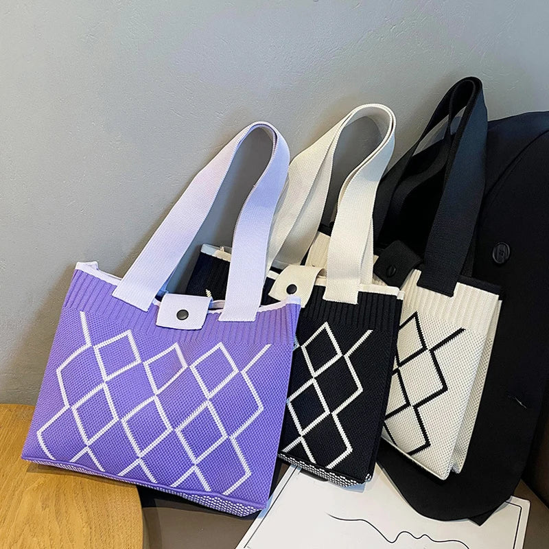 Luxury Knit Trendy Tote