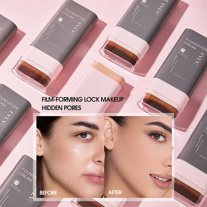 TVLV Concealing Foundation Stick - Waterproof Cream Foundation with Brush