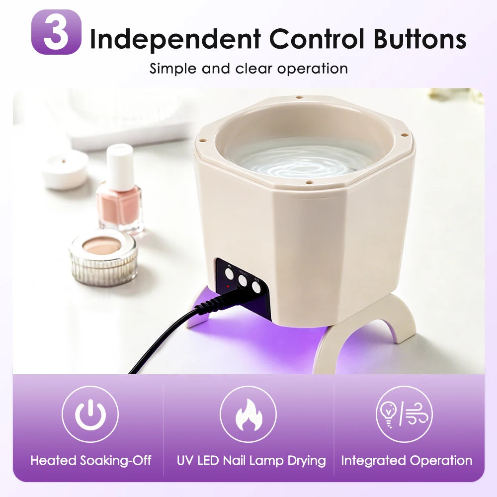 2-in-1 Electric Nail Gel Polish Remover and UV LED Curing Dryer Machine