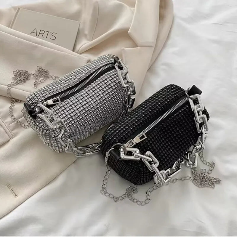 Luxury Glitter Rhinestone Bucket Bag