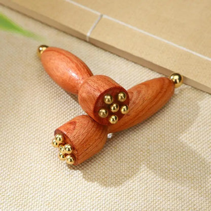 Brass Lotus Eye Massage Stick - Facial Gua Sha & Acupressure Tool
