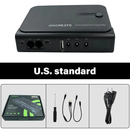 Mini Portable UPS Backup Power Supply for WiFi Routers & Security Cameras