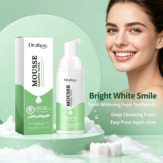 Whitening Foam Toothpaste for Deep Cleaning, Tartar Removal & Fresh Breath