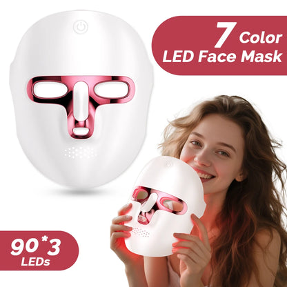 7 Color LED Face & Neck Mask - Anti-Aging Light Therapy