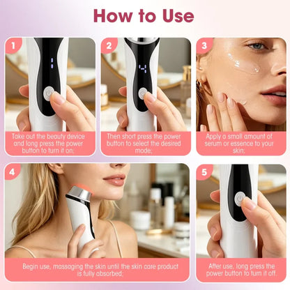 Microcurrent Facial Massager & Skin Tightening Lifting Beauty Device