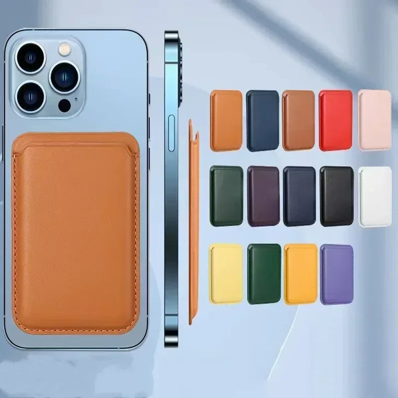 Magnetic Leather Wallet Case for iPhone & Samsung - Slim Card Holder Cover - 7