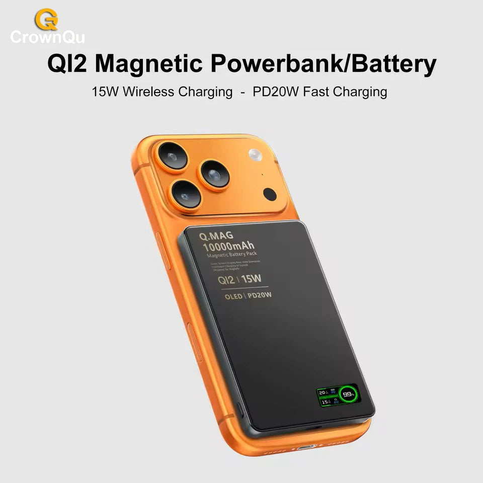 Magnetic 3-in-1 Wireless Power Bank 10000mAh Fast Charging for iPhone