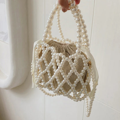 Luxury Retro Beaded Bucket Bag