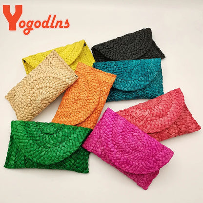 Luxury Woven Straw Clutch