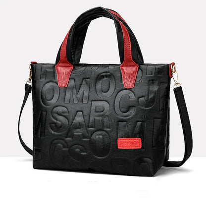 Luxury Contrast Leather Tote