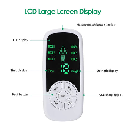Portable Smart Electric Body & Neck Massager with 6 Modes & Adjustable Intensity
