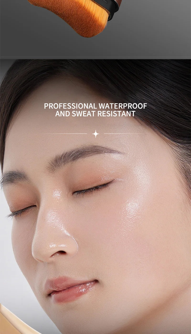 Double-Ended Hydrating Foundation Stick with Built-in Brush - Long-Lasting