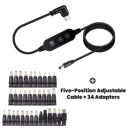 USB-C to DC Fast Charging Power Boost Cable - 5V/9V/12V/15V/20V Adapter