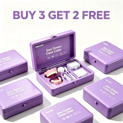 Natural Cosmetic Denture Set with Cleaning & Storage Case