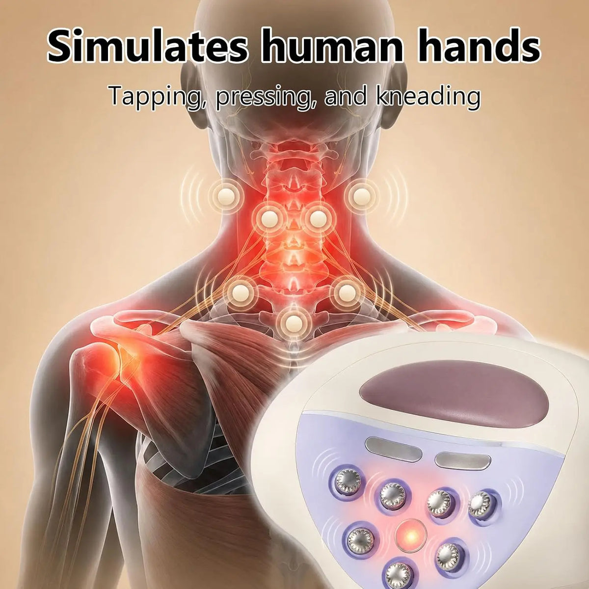 4-in-1 Electric Neck Massager Pillow with Air-Cushion Traction & Heat Therapy