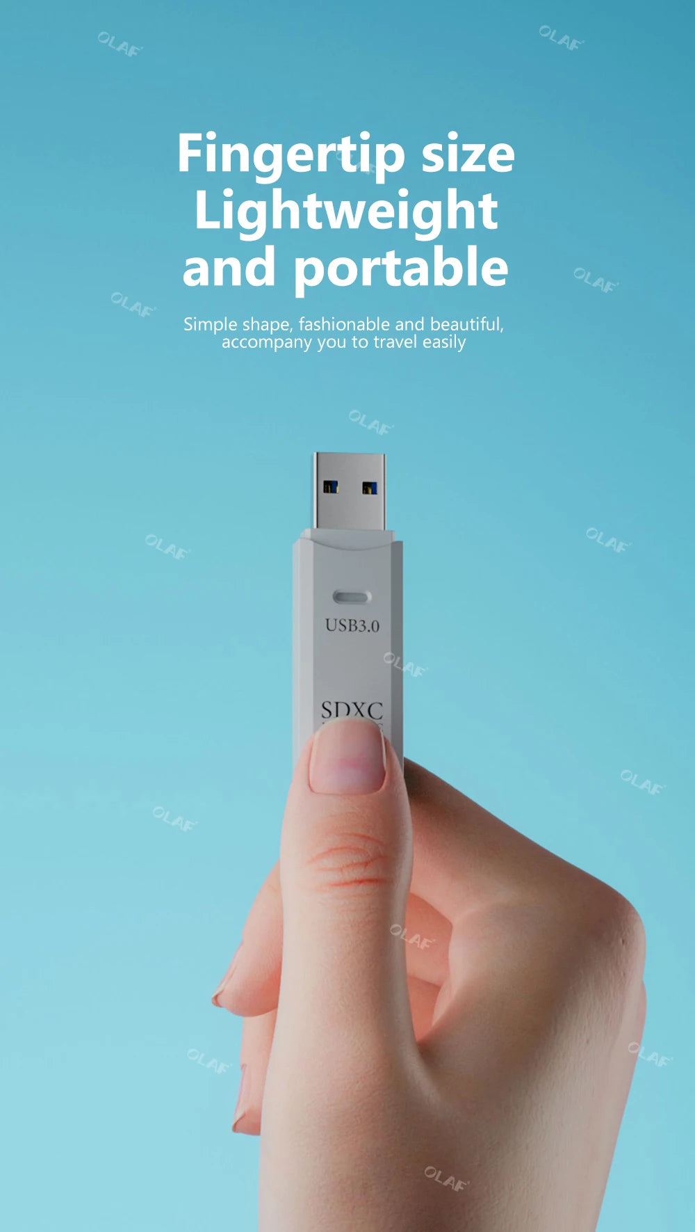 2-in-1 USB 3.0 SD & TF Memory Card Reader - Fast Data Transfer Adapter - 12