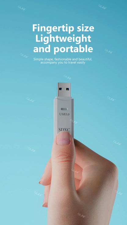 2-in-1 USB 3.0 SD & TF Memory Card Reader - Fast Data Transfer Adapter